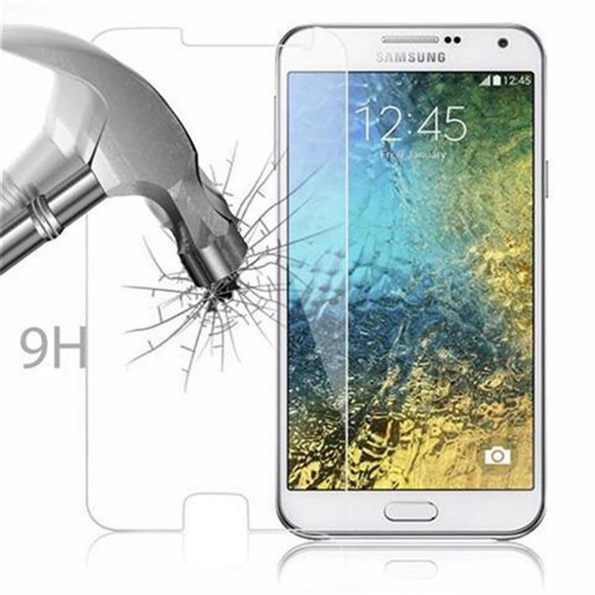 Galaxy Schutzglas Samsung E7) Glas Tempered CADORABO Schutzfolie(für