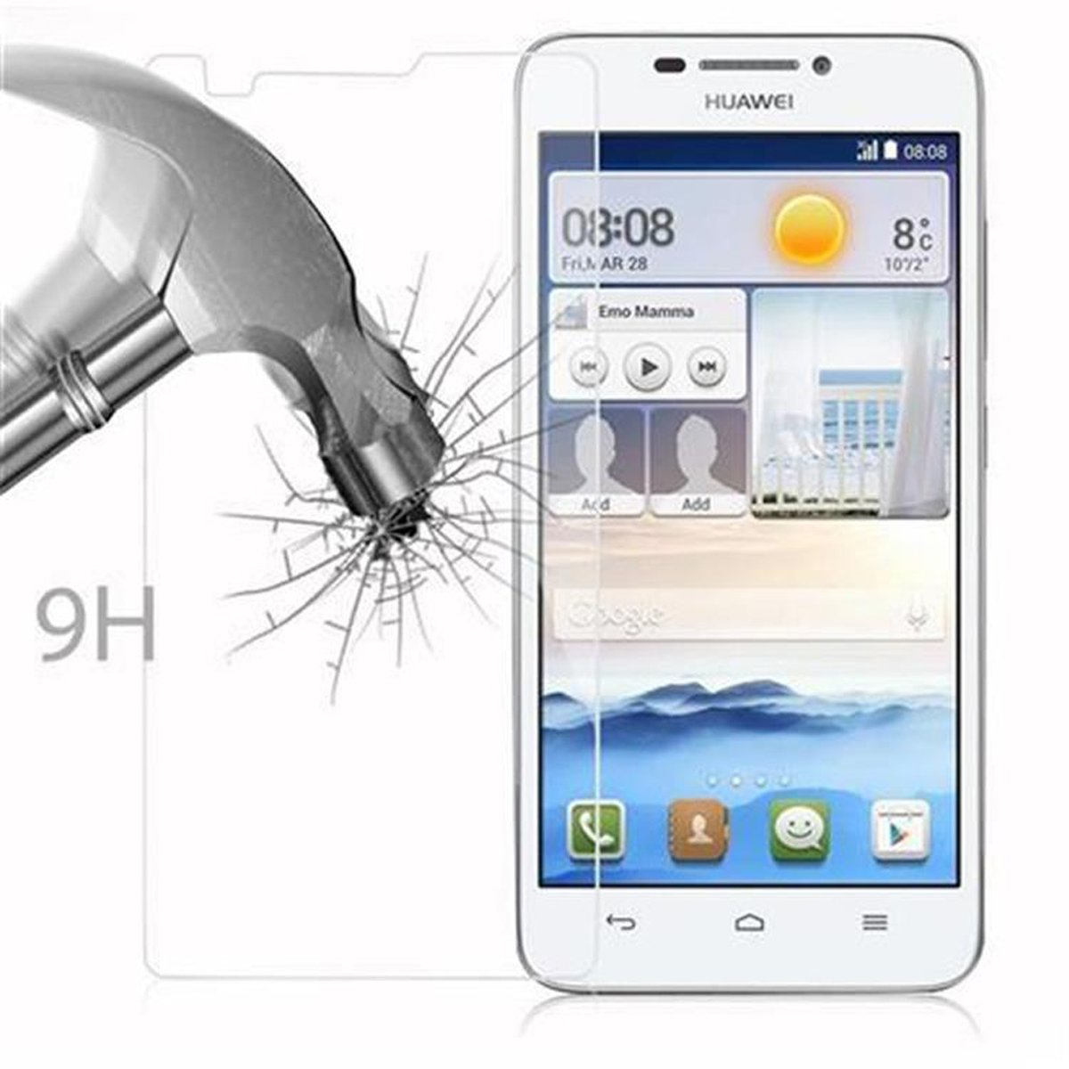 CADORABO Schutzglas ASCEND Schutzfolie(für Huawei G630) Glas Tempered