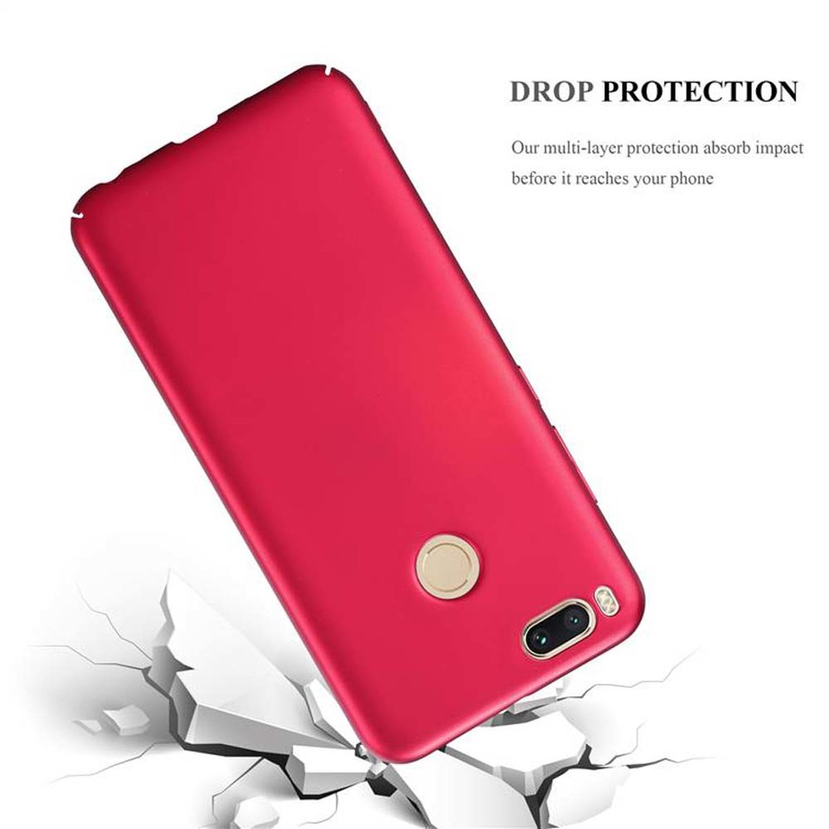 CADORABO Hülle A1 Metall Case Xiaomi, Style, Matt Mi ROT Hard Backcover, / 5X, METALL Mi im