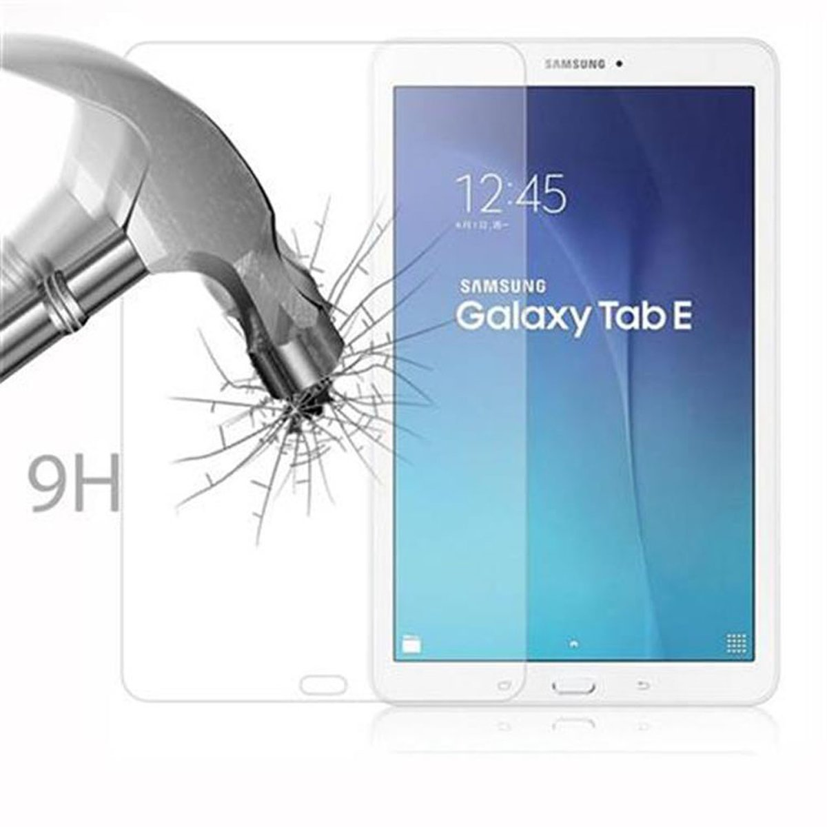 CADORABO Schutzglas Tablet Schutzfolie(für Samsung Galaxy Tab E Zoll)) (9.7