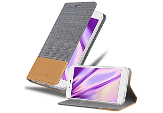 carcasa de móvil  - Funda libro para Móvil - Carcasa protección resistente de estilo libro CADORABO, Xiaomi, Mi A1 / Mi 5X, gris claro 80