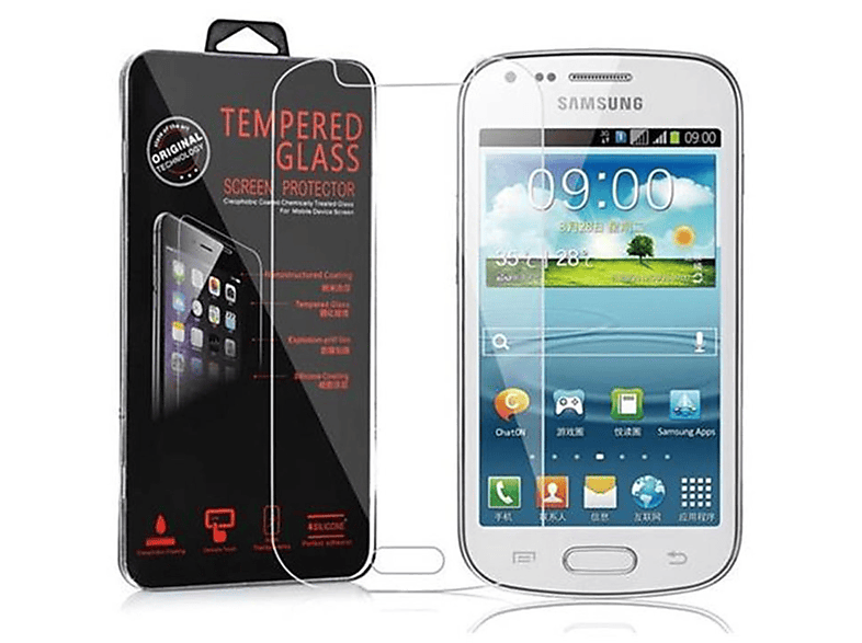 DUOS) CADORABO Schutzfolie(für Schutzglas Tempered TREND Samsung Glas Galaxy