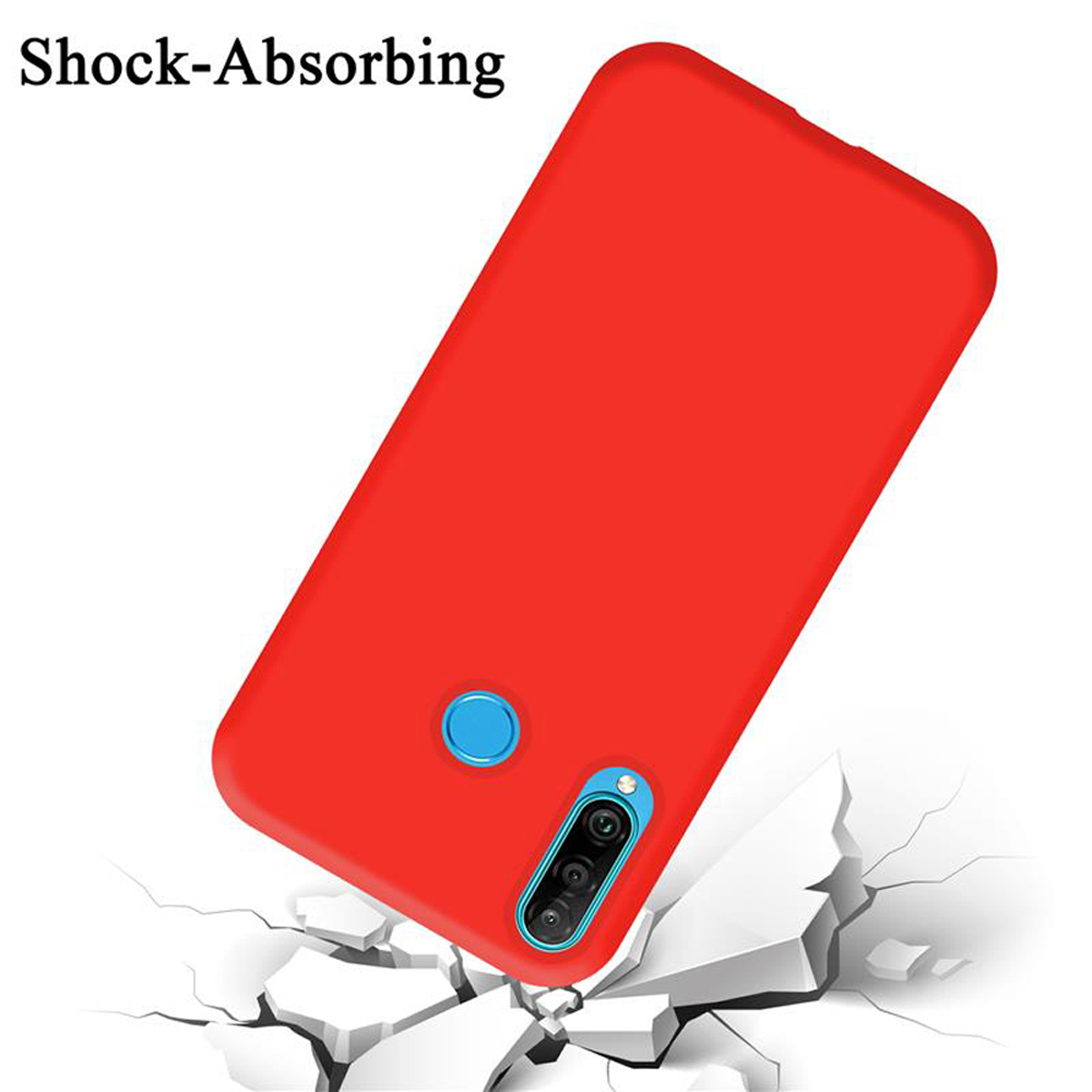 CADORABO Hülle im Liquid LITE, Silicone P30 Case LIQUID Huawei, Backcover, Style, ROT
