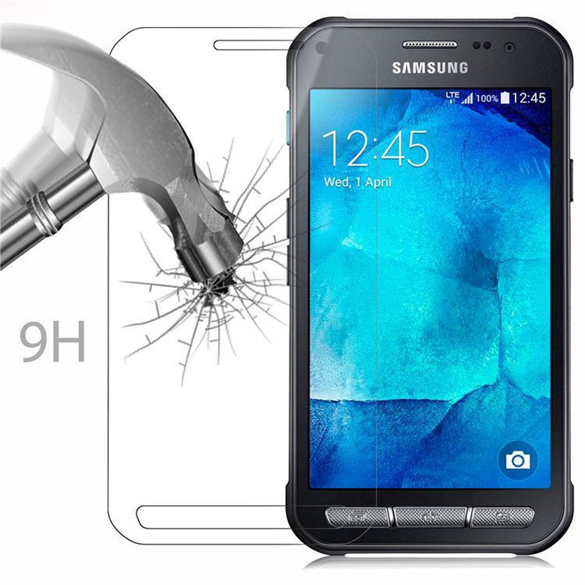 3) Samsung Tempered XCover Glas Schutzfolie(für Galaxy CADORABO Schutzglas