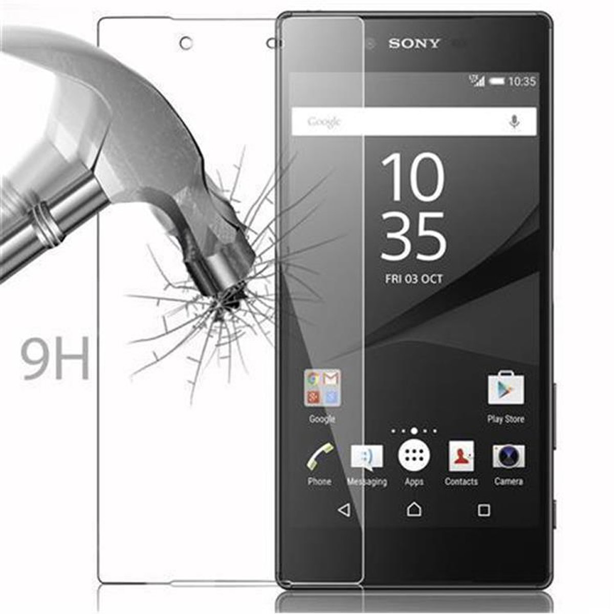 CADORABO Schutzglas Tempered Glas Xperia PLUS) Z5 Schutzfolie(für Sony