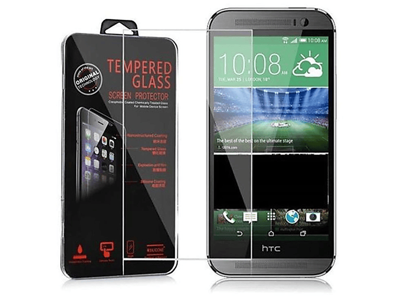 CADORABO Schutzglas Tempered Glas Schutzfolie(für HTC ONE M8)