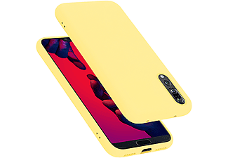 carcasa de móvil  - Funda flexible para móvil - Carcasa de TPU Silicona ultrafina CADORABO, Huawei, P20 PRO / P20 PLUS, liquid amarillo