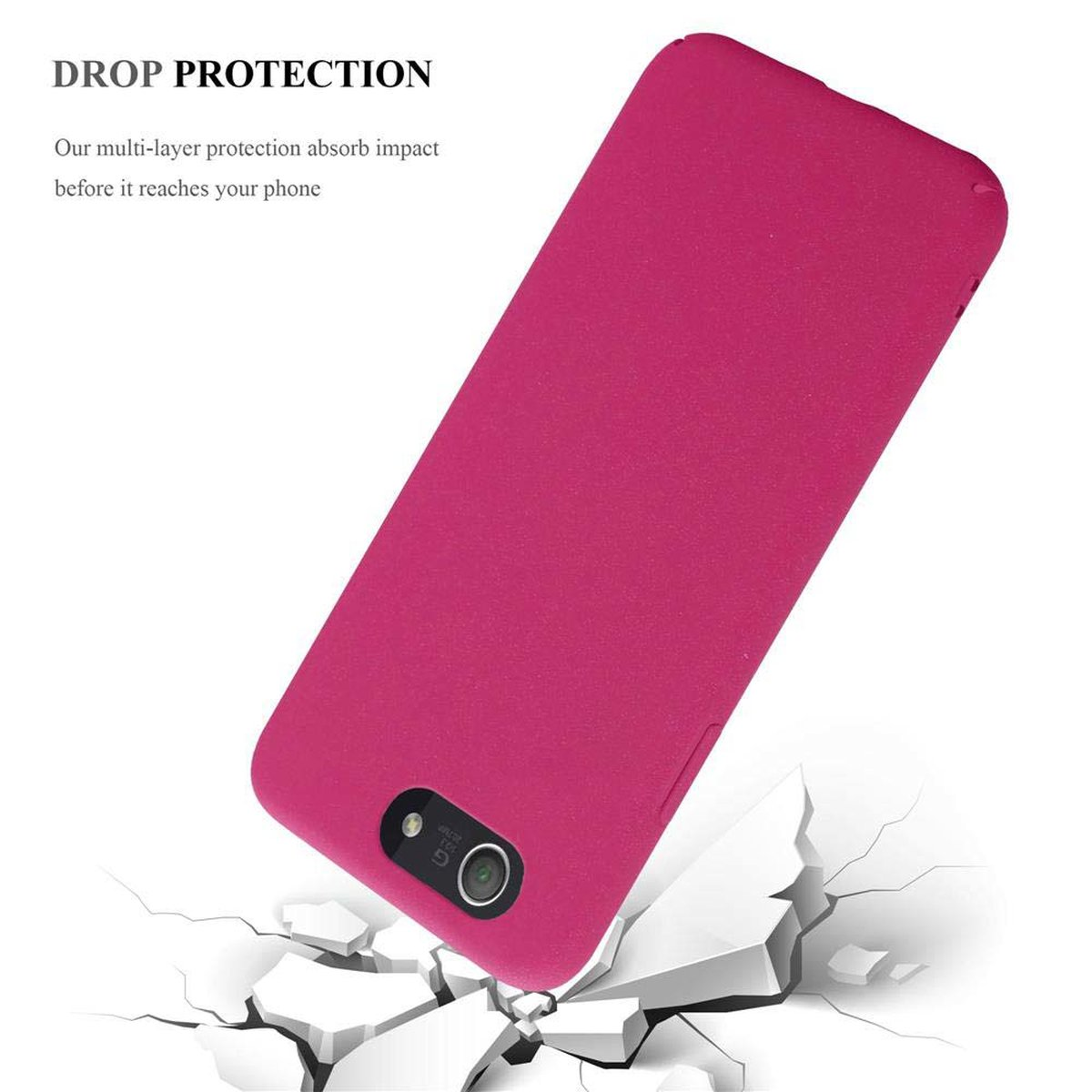 im Z3 Sony, Hard FROSTY Case CADORABO Xperia PINK COMPACT, Frosty Style, Backcover, Hülle