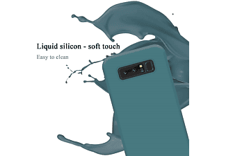 carcasa de móvil  - Funda flexible para móvil - Carcasa de TPU Silicona ultrafina CADORABO, Samsung, Galaxy NOTE 8, liquid verde