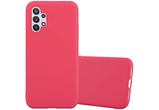 carcasa de móvil  - Funda flexible para móvil - Carcasa de TPU Silicona ultrafina CADORABO, Samsung, Galaxy A32 5G, candy rojo