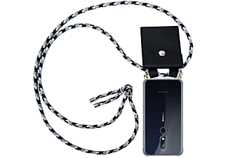 carcasa de móvil  - Funda flexible para móvil - Carcasa de TPU Silicona ultrafina CADORABO, Nokia, 7.1 2018, negro camouflage