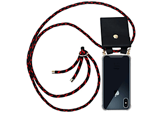 carcasa de móvil  - Funda flexible para móvil - Carcasa de TPU Silicona ultrafina CADORABO, Apple, iPhone X / XS, negro rojo