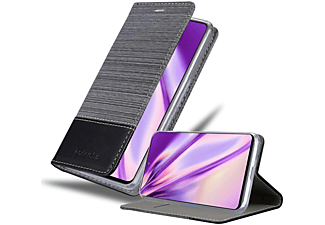 carcasa de móvil  - Funda libro para Móvil - Carcasa protección resistente de estilo libro CADORABO, Samsung, Galaxy S20 FE Fan Edition, gris negro