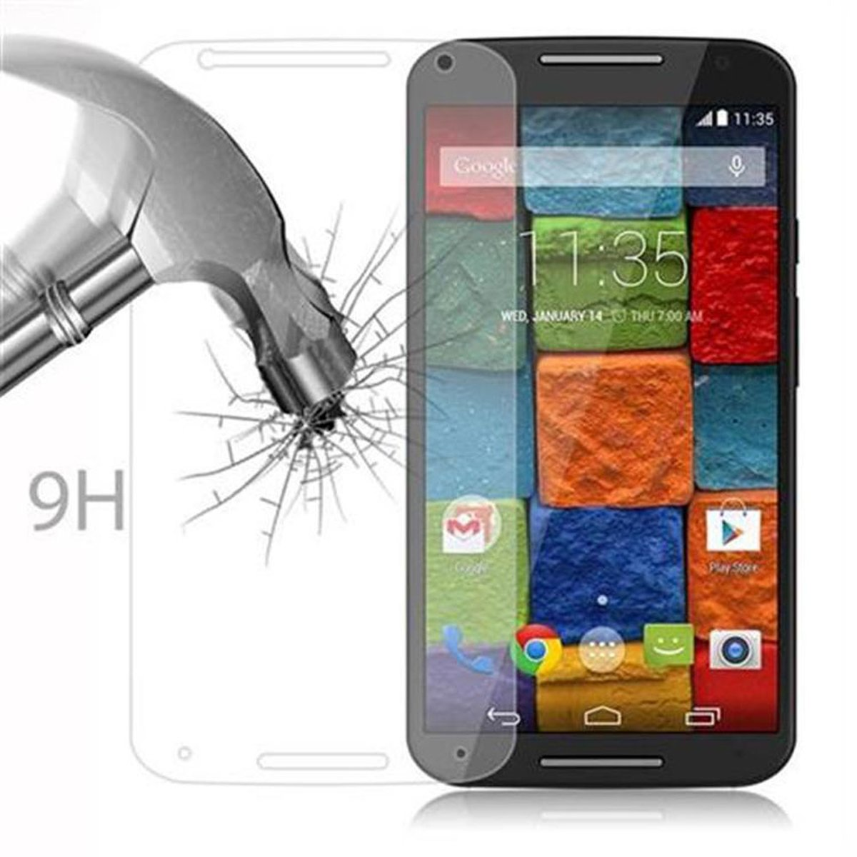 CADORABO Schutzglas Tempered Glas X2) Motorola MOTO Schutzfolie(für