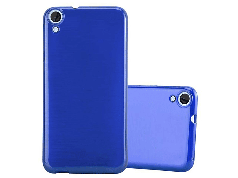 CADORABO TPU Brushed Hülle, HTC, 820, Desire Backcover, BLAU