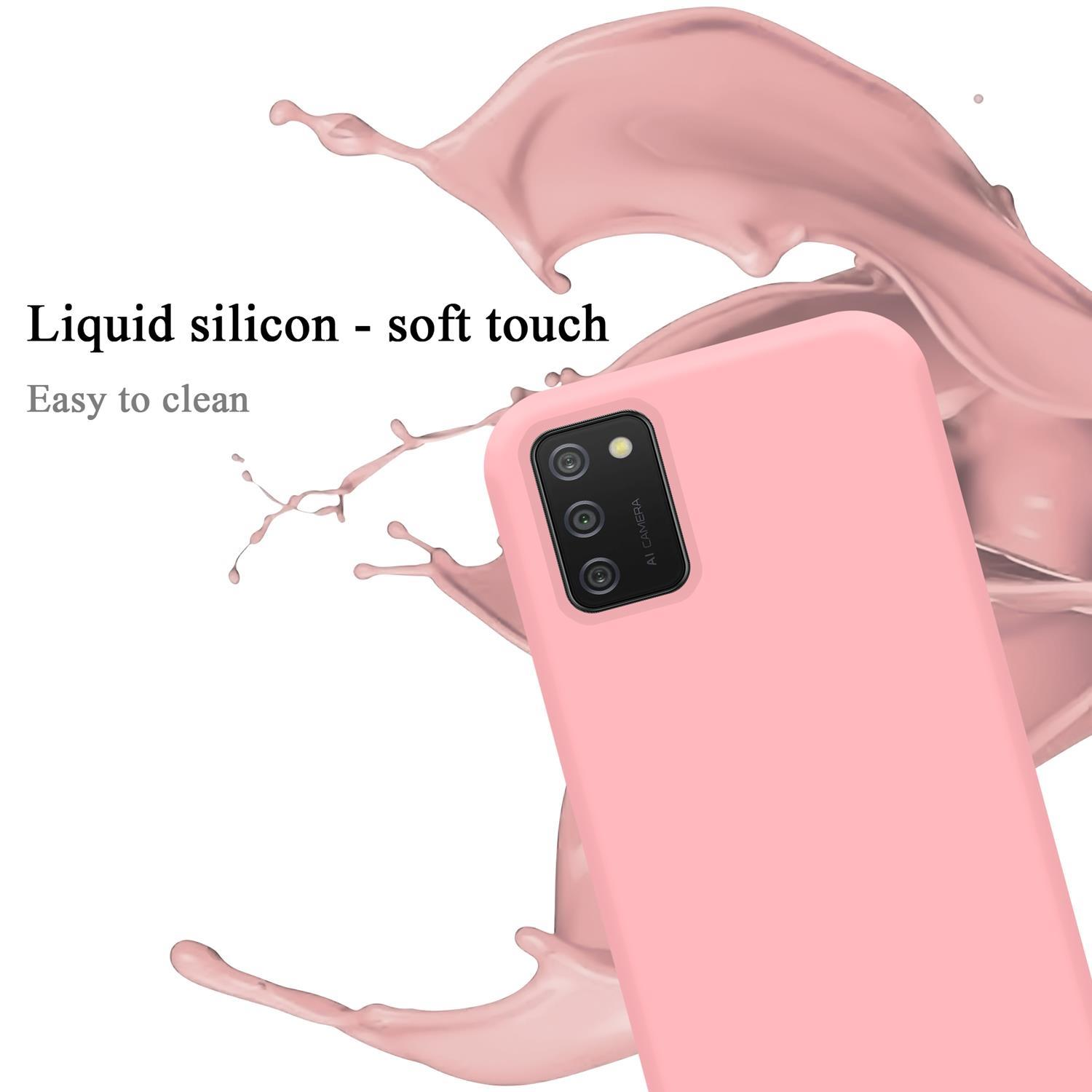 Galaxy Style, CADORABO Samsung, Backcover, Liquid im Hülle Silicone A02s, LIQUID PINK Case