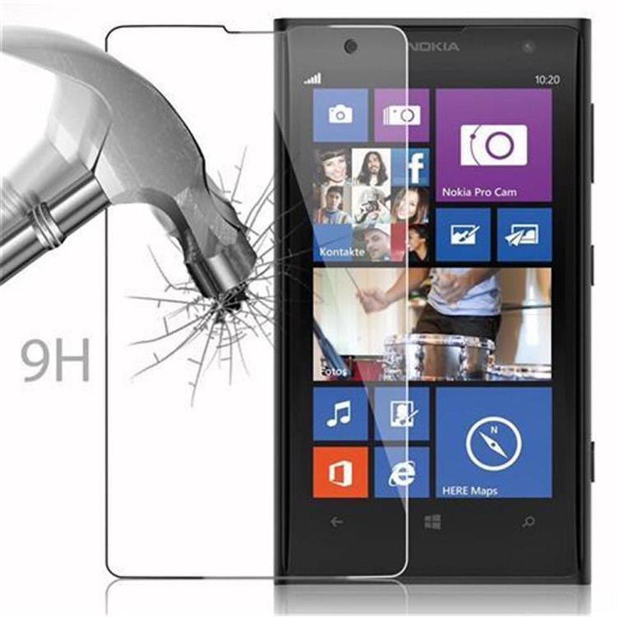 CADORABO Schutzglas Tempered Lumia Glas 1020) Schutzfolie(für Nokia