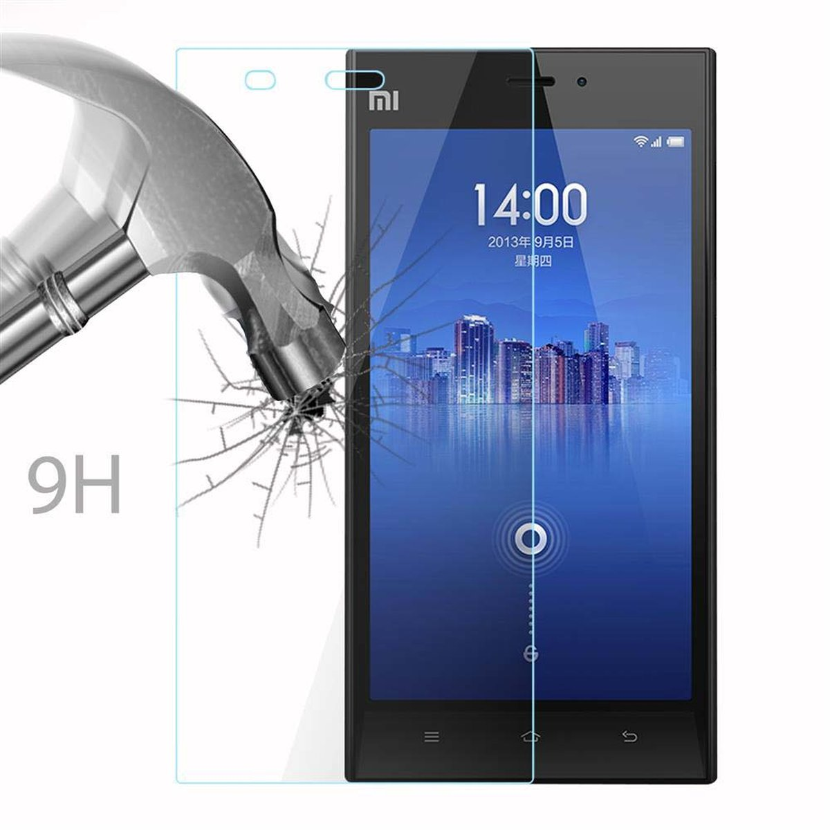 3) Glas Tempered Schutzfolie(für Mi Xiaomi CADORABO Schutzglas