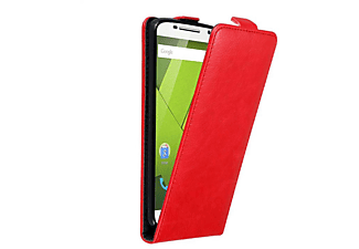 carcasa de móvil Funda flip cover para Móvil - Carcasa protección resistente de estilo Flip;CADORABO, Motorola, MOTO X PLAY, rojo manzana