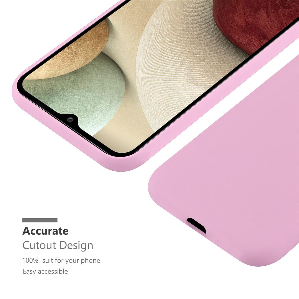 Custodia rosa per telefono con telefono. Testo: "Accurate Cutout Design".