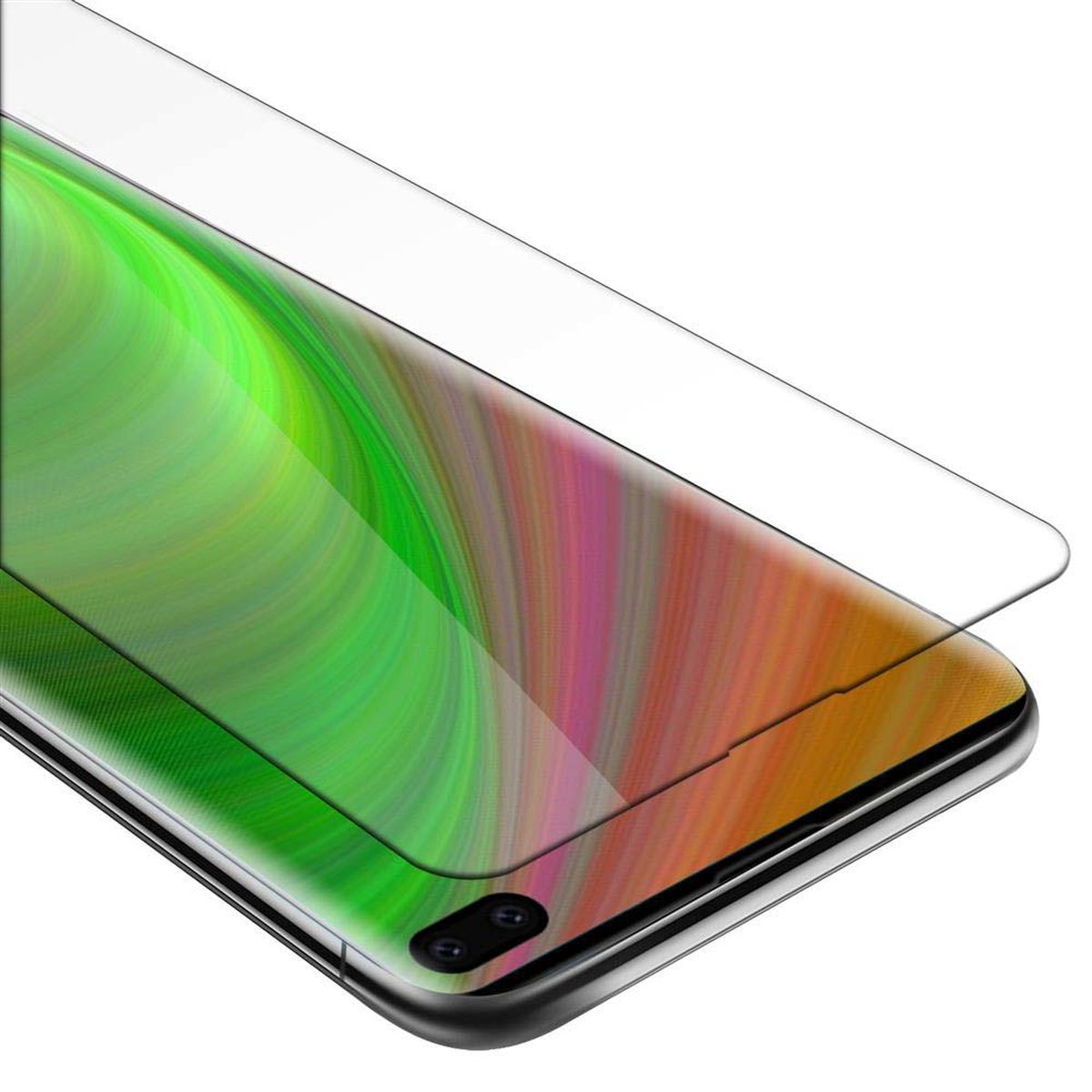 CADORABO Schutzglas Tempered Glas Schutzfolie(für Galaxy Samsung S10 PLUS)