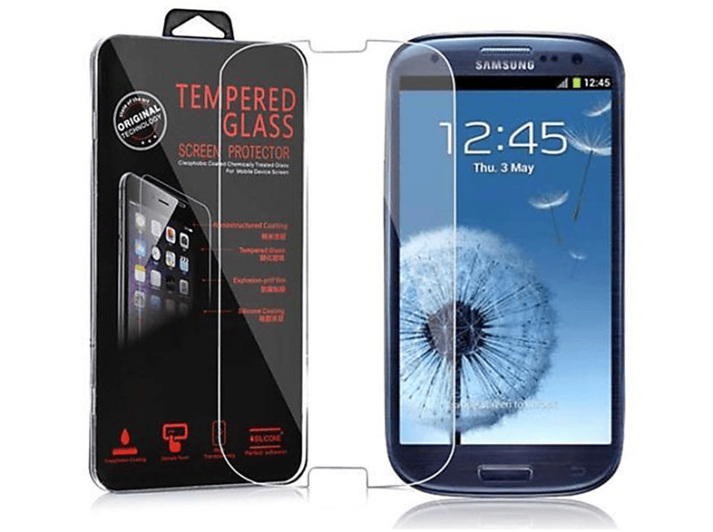 Glas Samsung S3 / S3 Tempered CADORABO Schutzfolie(für Galaxy Schutzglas NEO)