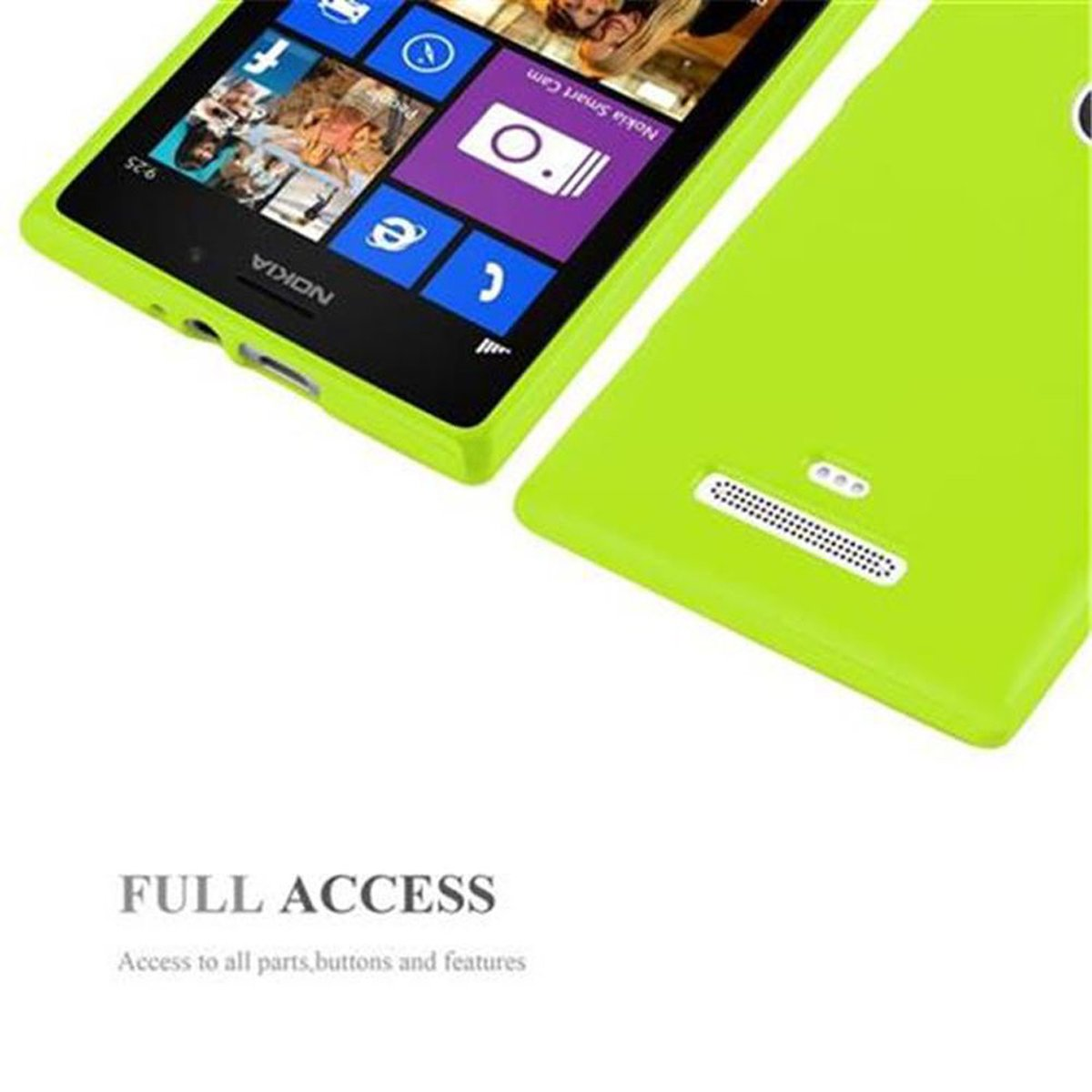 CADORABO TPU Jelly Nokia, 925, JELLY Backcover, GRÜN Lumia Handyhülle