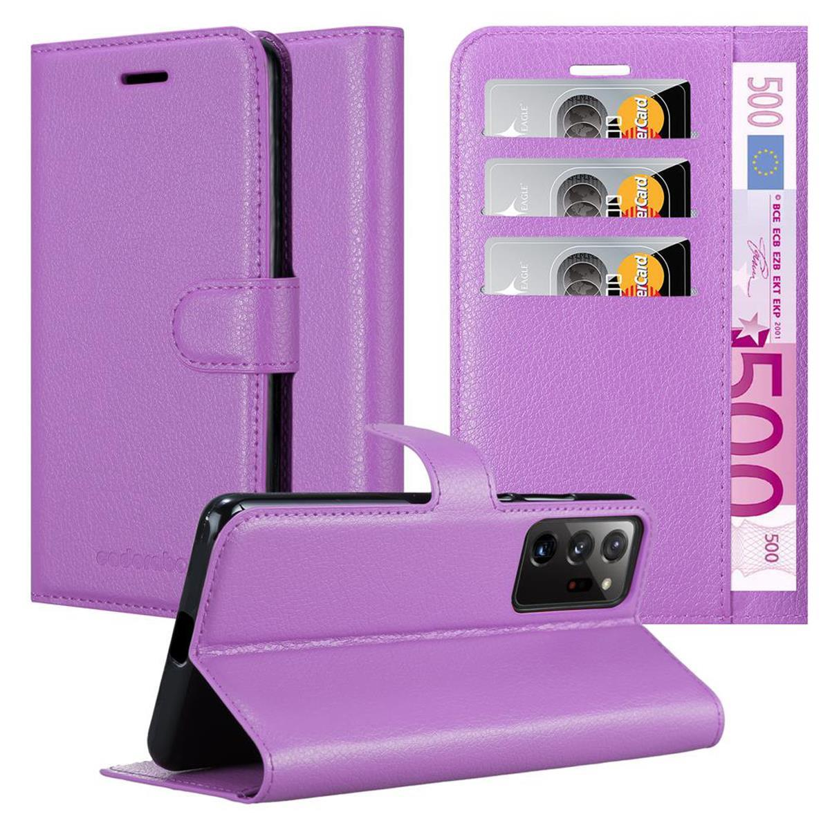 NOTE Galaxy VIOLETT Bookcover, Book CADORABO Hülle Standfunktion, 20 MANGAN Samsung, PLUS,