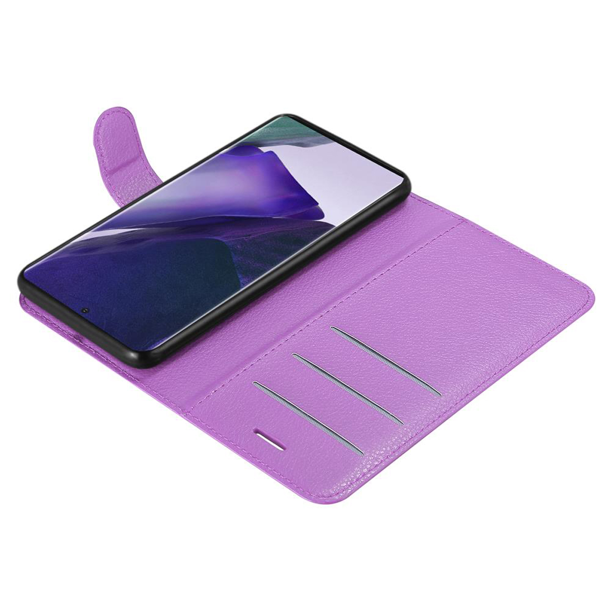 NOTE Galaxy VIOLETT Bookcover, Book CADORABO Hülle Standfunktion, 20 MANGAN Samsung, PLUS,