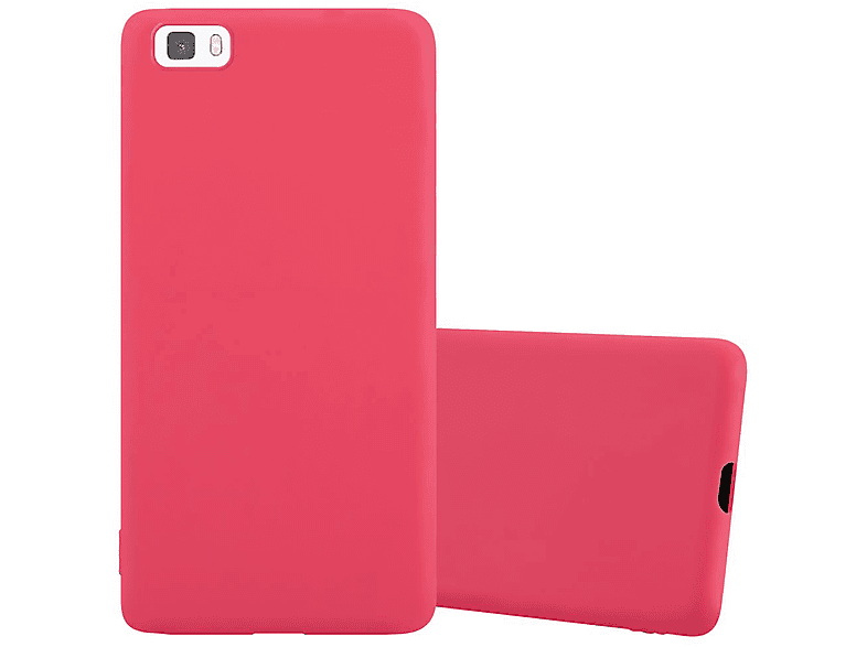 CADORABO Hülle im TPU Candy LITE ROT Huawei, Style, Backcover, CANDY 2015, P8
