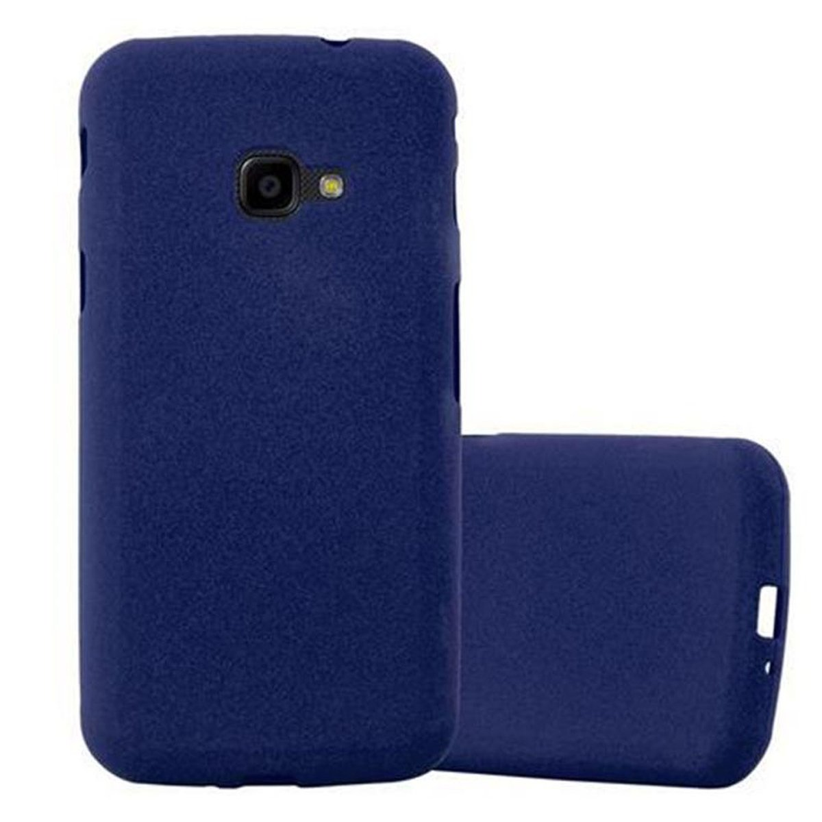 CADORABO TPU Frosted Schutzhülle, Backcover, / DUNKEL Samsung, XCover Galaxy 4 FROST BLAU XCover 4s