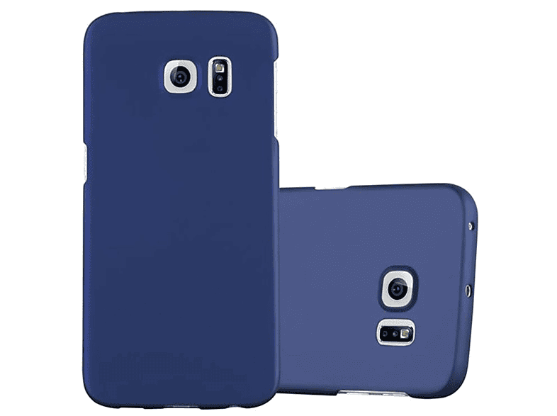 CADORABO Hülle im Samsung, S6 Metall Hard EDGE, METALL Case Matt Galaxy Backcover, Style, BLAU