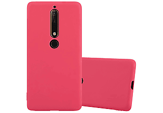 carcasa de móvil  - Funda flexible para móvil - Carcasa de TPU Silicona ultrafina CADORABO, Nokia, 6 2018 / Nokia 44202, candy rojo