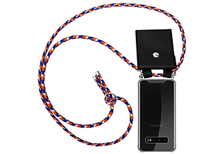 carcasa de móvil  - Funda flexible para móvil - Carcasa de TPU Silicona ultrafina CADORABO, Samsung, Galaxy S10 PLUS, naranja azul blanco