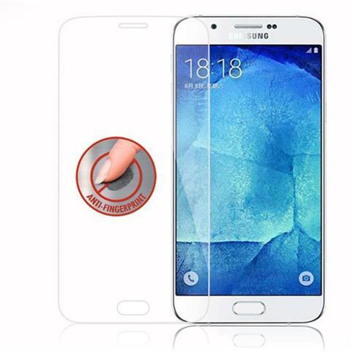 CADORABO Samsung Glas Schutzglas A8 Schutzfolie(für 2015) Galaxy Tempered