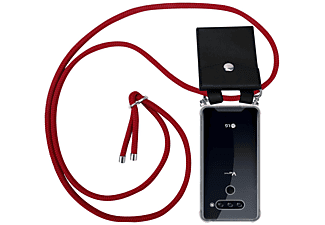 carcasa de móvil  - Funda flexible para móvil - Carcasa de TPU Silicona ultrafina CADORABO, LG, V40, rojo rubí