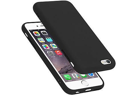 Cubierta protectora  - Funda flexible para móvil - Carcasa de TPU Silicona ultrafina CADORABO, Apple, iPhone 6 / 6S, LIQUID NEGRO