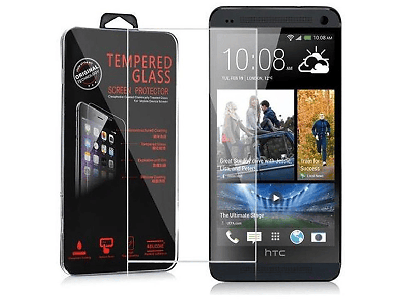 Película Protectora Protector De Pantalla De Vidrio Templado Tempered Glass Cadorabo Htc 1628