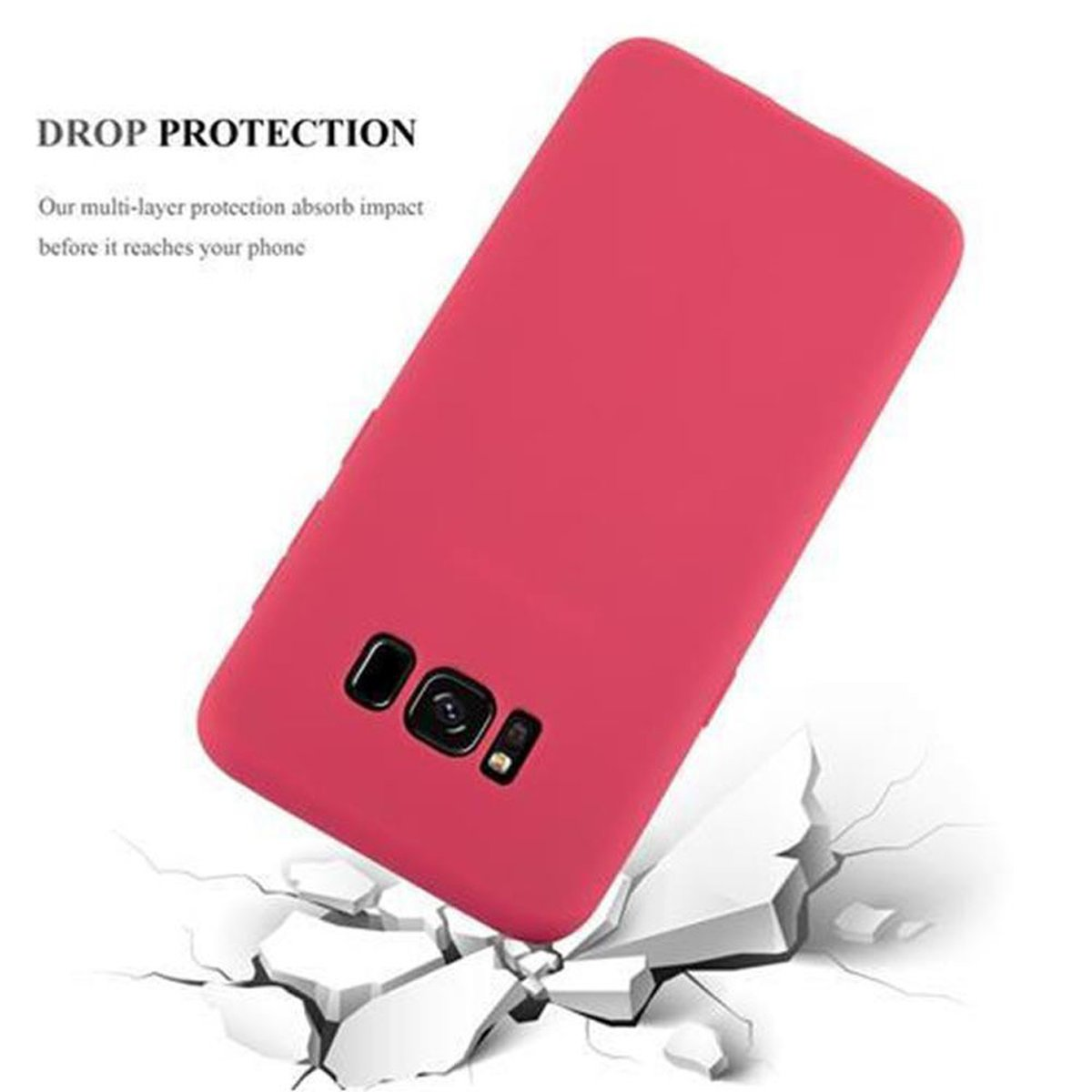 im Hülle Candy Samsung, CADORABO CANDY TPU ROT Backcover, Galaxy Style, S8,