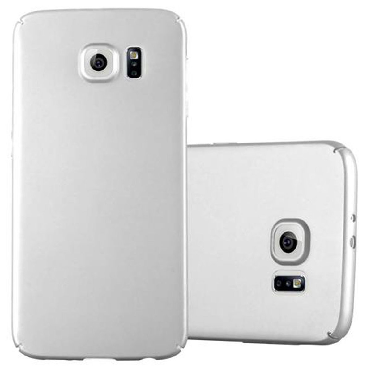 Matt im S6, Backcover, Galaxy Case Hülle SILBER CADORABO Samsung, METALL Style, Hard Metall