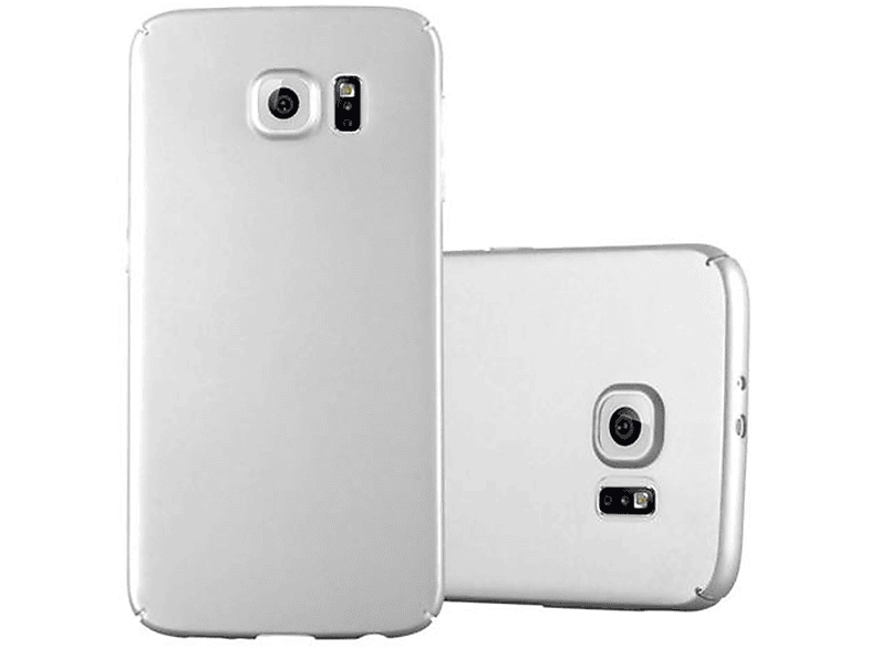 CADORABO Hülle im Hard Case Metall S6, Matt Galaxy Samsung, METALL SILBER Style, Backcover