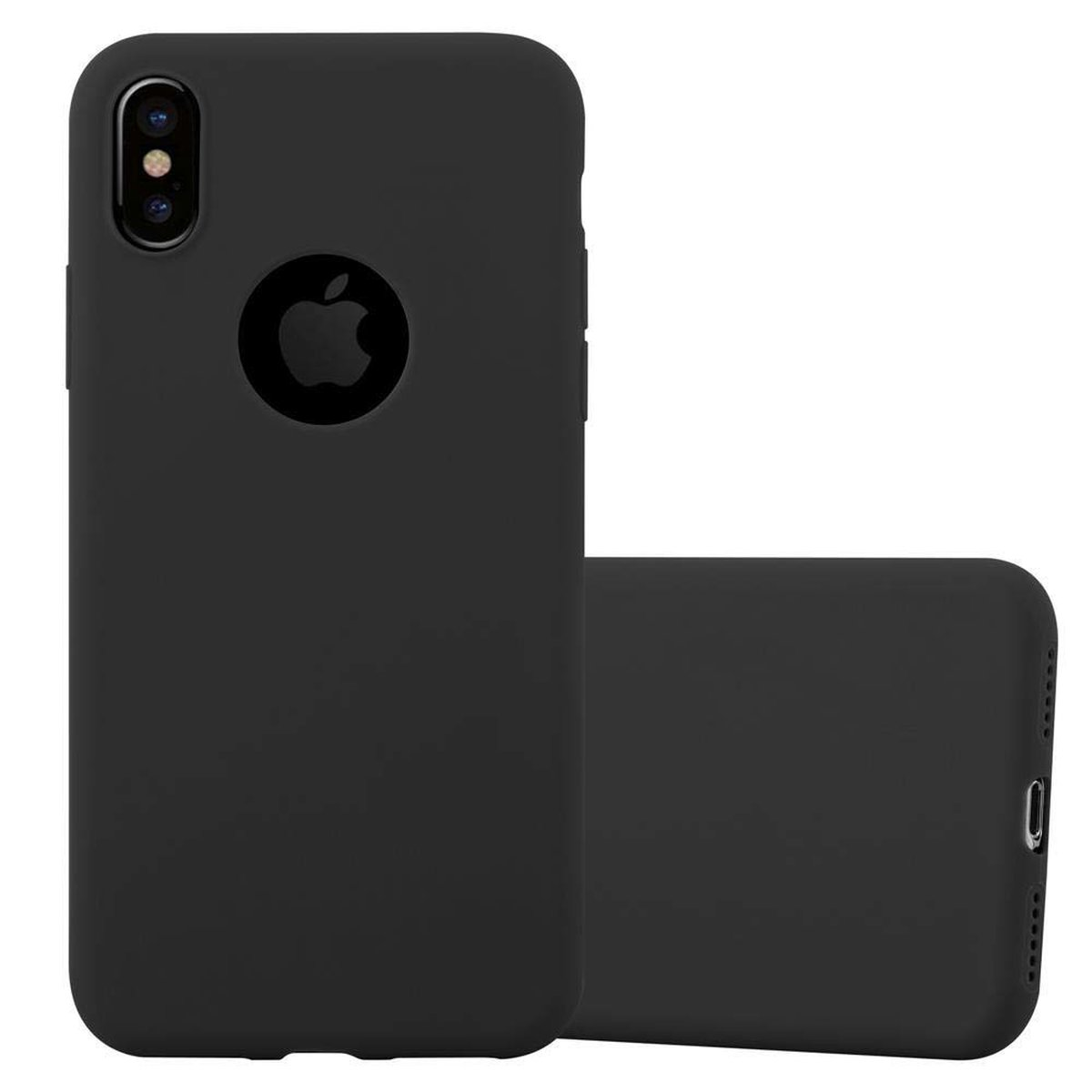 CADORABO Hülle im Candy TPU MAX, Apple, SCHWARZ Backcover, Style, iPhone CANDY XS