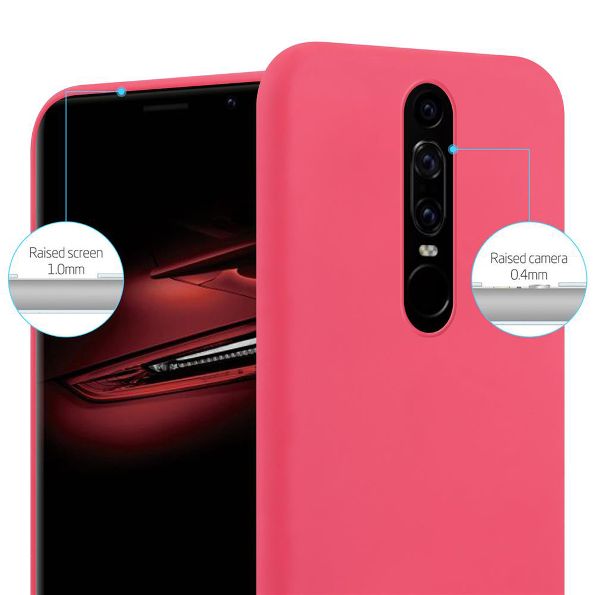 CADORABO CANDY TPU ROT RS, Style, MATE Hülle Backcover, Candy im Huawei,