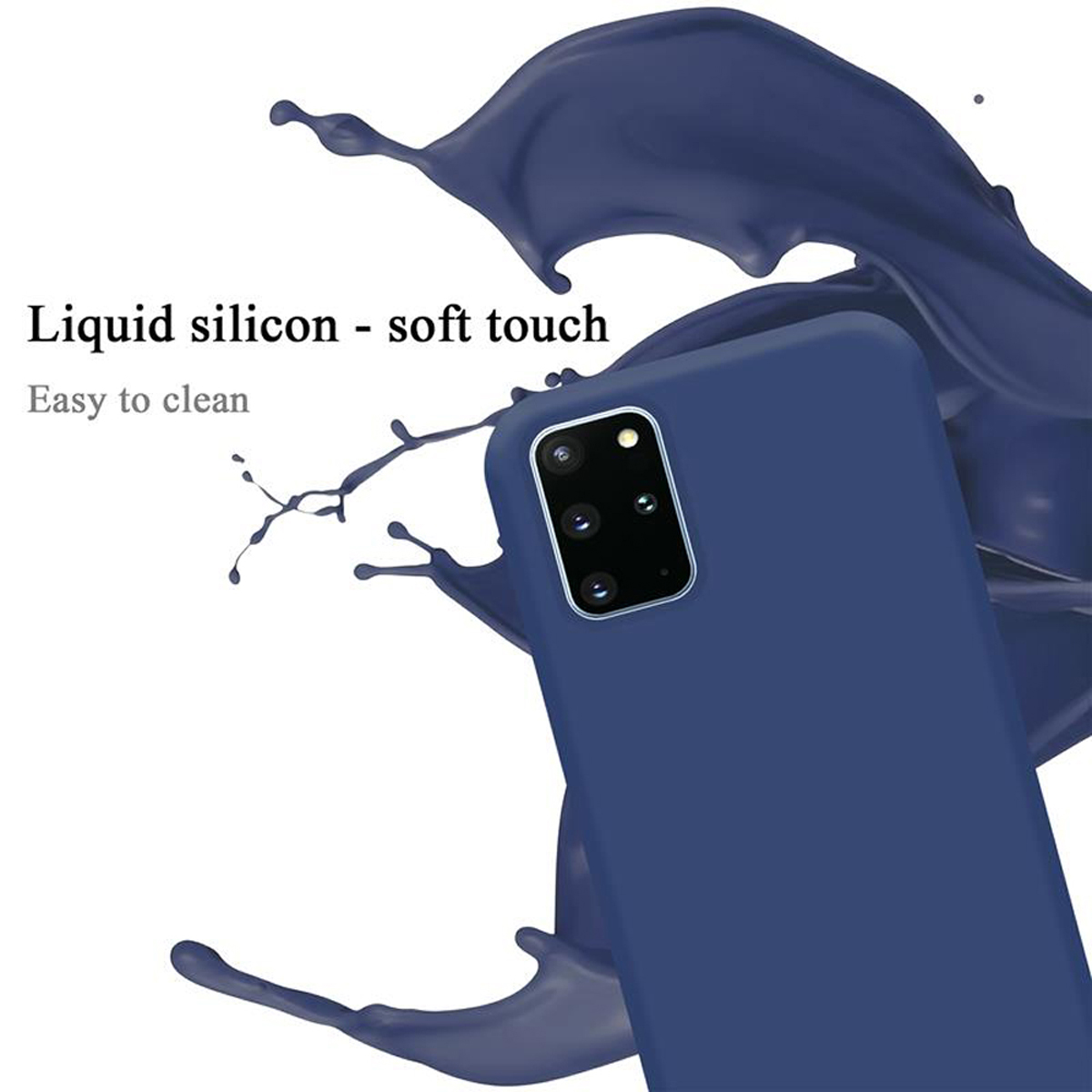 im CADORABO BLAU Samsung, Silicone Hülle S20 Liquid PLUS, Style, LIQUID Case Galaxy Backcover,
