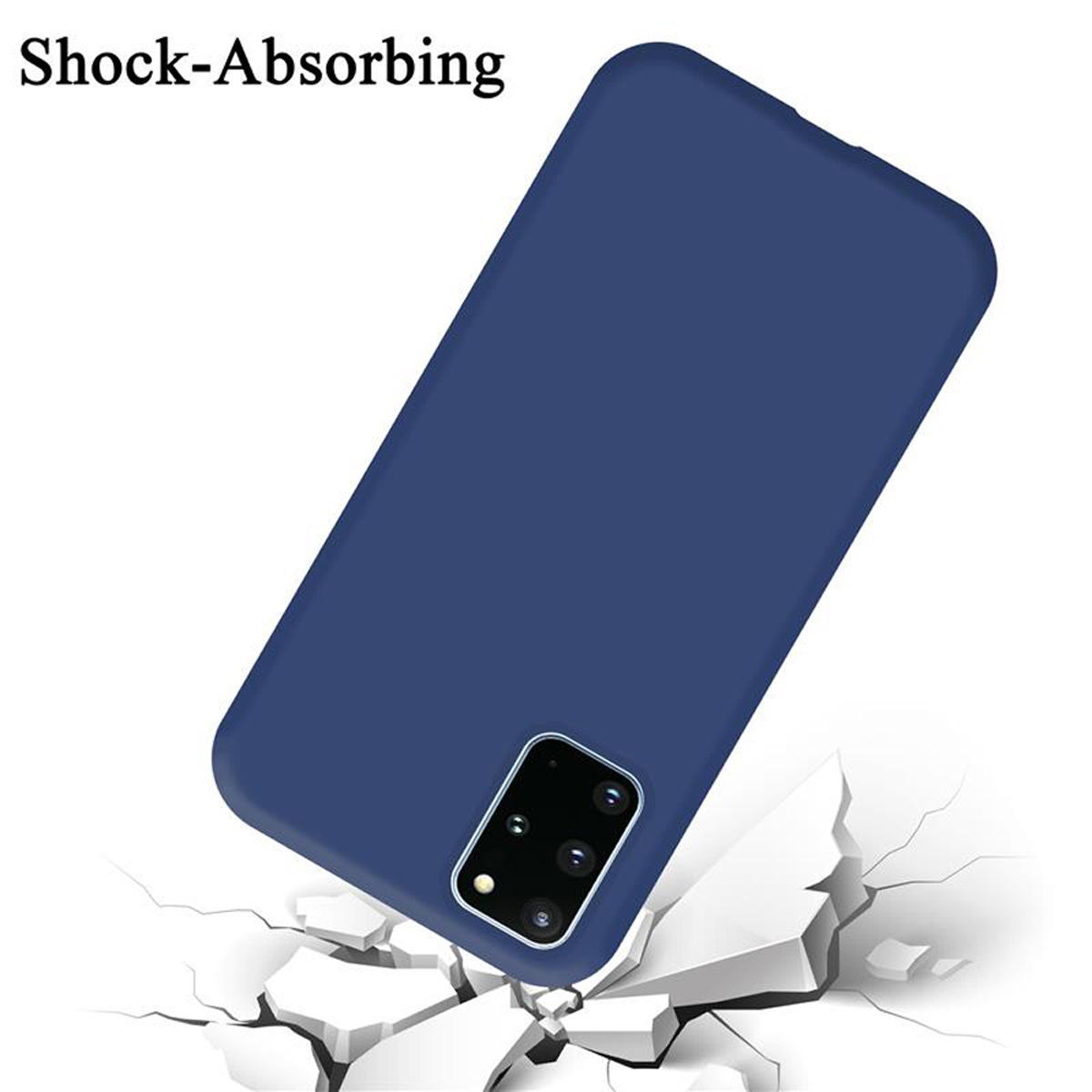 CADORABO Hülle im Liquid PLUS, Silicone LIQUID Style, Backcover, Case S20 Samsung, Galaxy BLAU