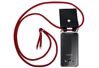 CADORABO TPU Handy Kette GOLD, Backcover, Samsung, Galaxy J1 2015, RUBIN ROT
