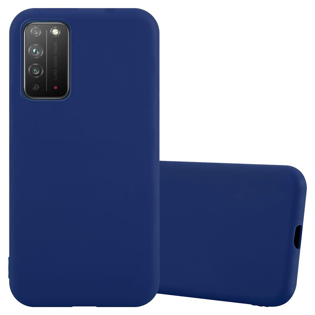 CADORABO Hülle im TPU X10, Honor, Backcover, BLAU CANDY Style, DUNKEL Candy