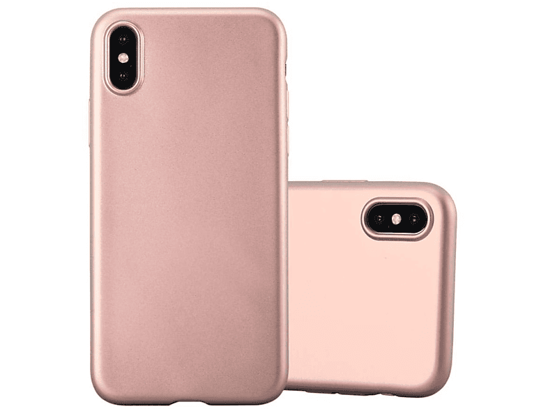 iPhone METALLIC Hülle, Backcover, TPU CADORABO / X Matt GOLD Metallic XS, Apple, ROSÉ