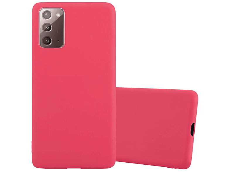 TPU Samsung, 20, Hülle CANDY Backcover, NOTE Style, Galaxy ROT Candy im CADORABO