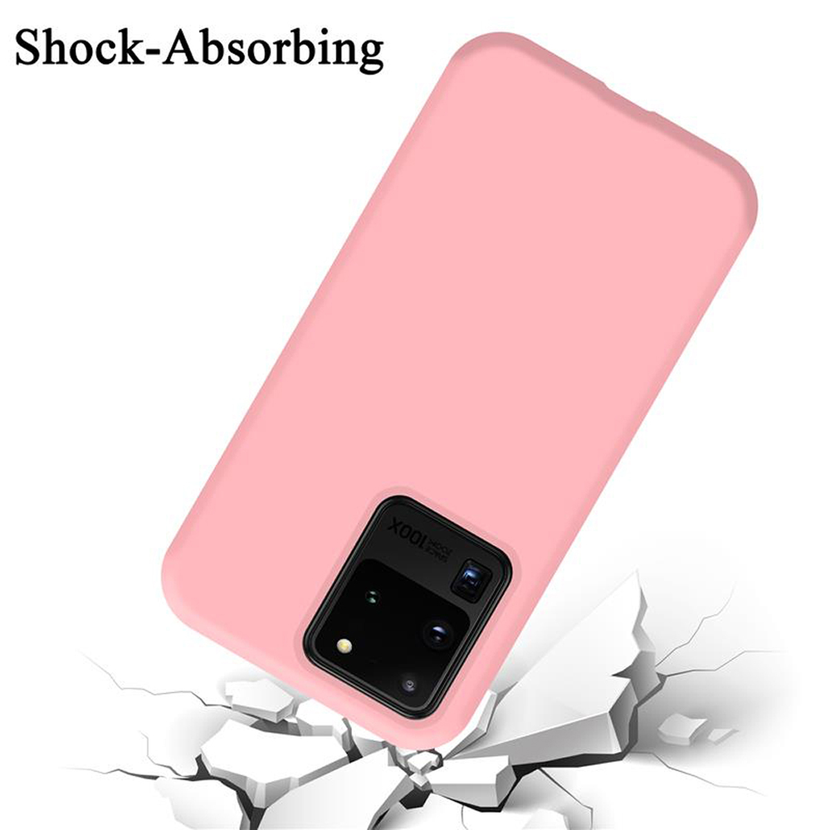 CADORABO Hülle Style, Backcover, S20 Liquid Case Galaxy ULTRA, im Samsung, Silicone PINK LIQUID